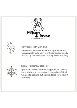 Milton & Drew Bamboo Black/White Panda Heatable Stuffed Toy