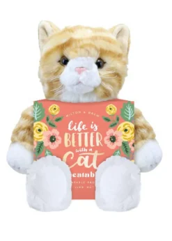 Milton & Drew Cat Beige Heatable Soft Toy