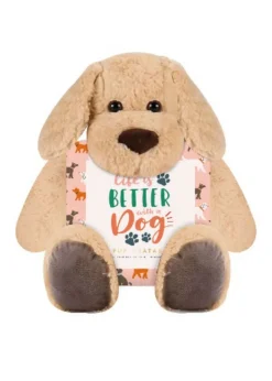 Milton & Drew Cuddly Pup Beige Heatable Soft Toy