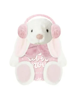 Milton & Drew Polar Cute White/Pink Bunny Heatable Stuffed Toy