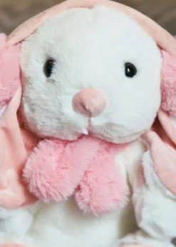 Milton & Drew Polar Cute White/Pink Bunny Heatable Stuffed Toy