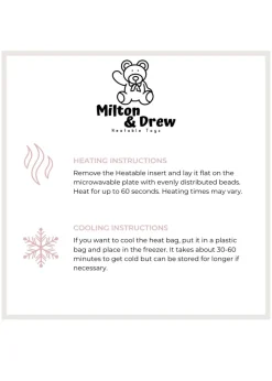 Milton & Drew Polar Cute White/Pink Bunny Heatable Stuffed Toy