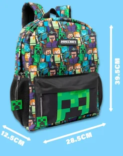 Minecraft All Over Print Kids Black Backpack