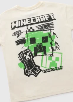 Minecraft Boys Cream Printed T-Shirt (5-13yrs)