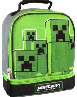 Minecraft Creeper Compartment Zip Green Lunchbag