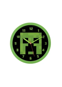 Minecraft Green and Black Wall Clock