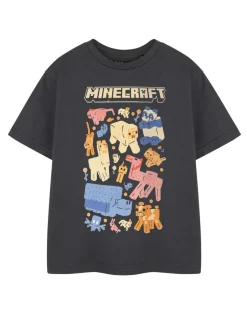 Minecraft Kids Grey Animals T-Shirt (3-14 Years)