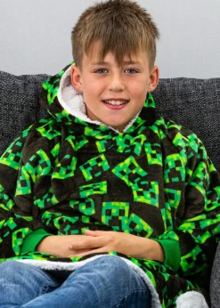 Minecraft Wearable Hooded Sherpa Lined Fleece