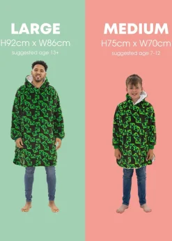 Minecraft Wearable Hooded Sherpa Lined Fleece