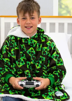 Minecraft Wearable Hooded Sherpa Lined Fleece