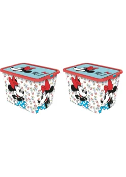 Minnie Mouse Storage Boxes 23L - Set of 2