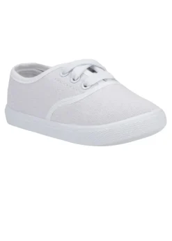Mirak Kids White Lace-Up Plimsolls / Gym Trainers (Younger 6 - Older 2)