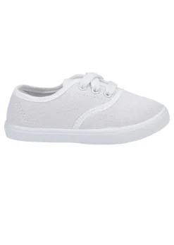 Mirak Kids White Lace-Up Plimsolls / Gym Trainers (Younger 6 - Older 2)