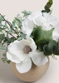 Mixed Flowers In Grey Pot