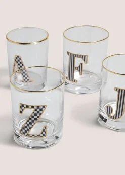 Mono Check Alphabet Glasses
