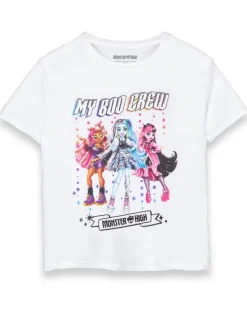 Monster High Girls White Boo Crew Short Sleeved T-Shirt (3 - 14 Years)