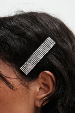 Mood Black Crystal Wide Diamante Hair Clip