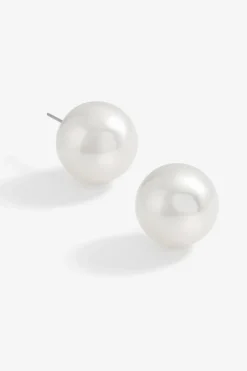 Mood Gold Pearl Large Stud Earrings