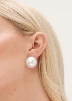 Mood Gold Pearl Large Stud Earrings