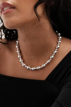 Mood Silver Polished Orb Necklace