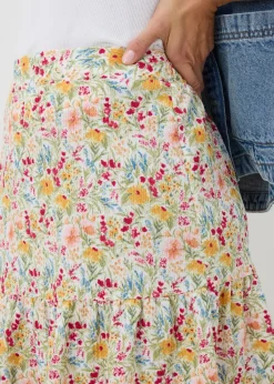 Multicolour Floral Mini Skirt