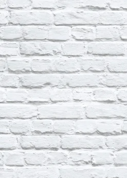 Muriva Painted Brick White Wallpaper