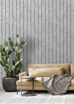 Muriva Woodgrain Panel Wallpaper