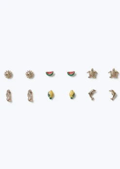 Muse 6 Pack Gold Beach Earrings