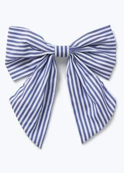 Muse Blue Stripe Bow
