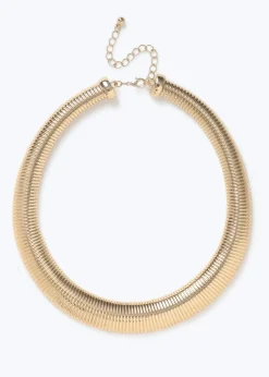 Muse Gold Ridge Torq Necklace
