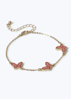 Muse Pink Butterfly Bracelet