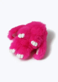 Muse Pink Faux Fur Bunny Keyring