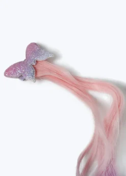 Muse Pink Ombre Butterfly Fake Hair Clip