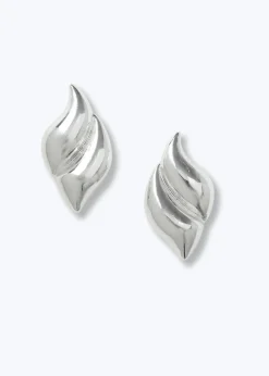 Muse Silver Triple Droplet Stud Earrings