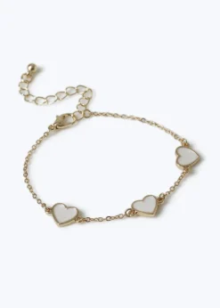 Muse White Heart Mini Me Bracelet