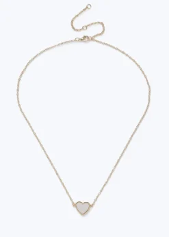 Muse White Heart Necklace