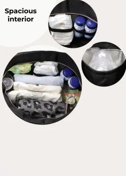 My Babiie Black Leopard Deluxe Changing Bag