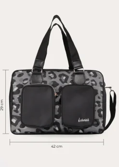 My Babiie Black Leopard Deluxe Changing Bag