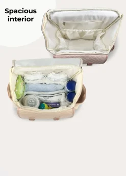 My Babiie Blush Quilted Backpack Changing Bag