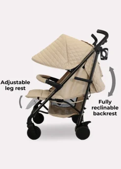 My Babiie Cream Dani Dyer Quilted Lightweight Stroller