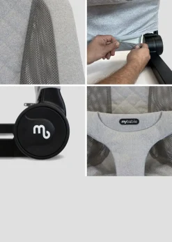 My Babiie Grey Reclining Baby Bouncer