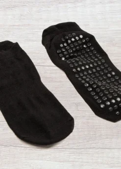 Myga Black Gripped Yoga Socks 3-Pack
