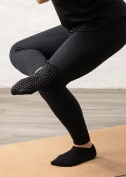Myga Black Gripped Yoga Socks 3-Pack