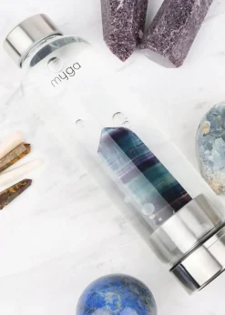 Myga Fluorite  Crystal Water Bottle