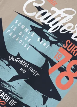 Name It Boys Beige California T-Shirt (6-12yrs)