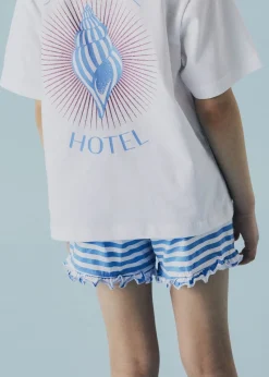 Name It Girls Blue Stripe Frill Shorts (7-12yrs)