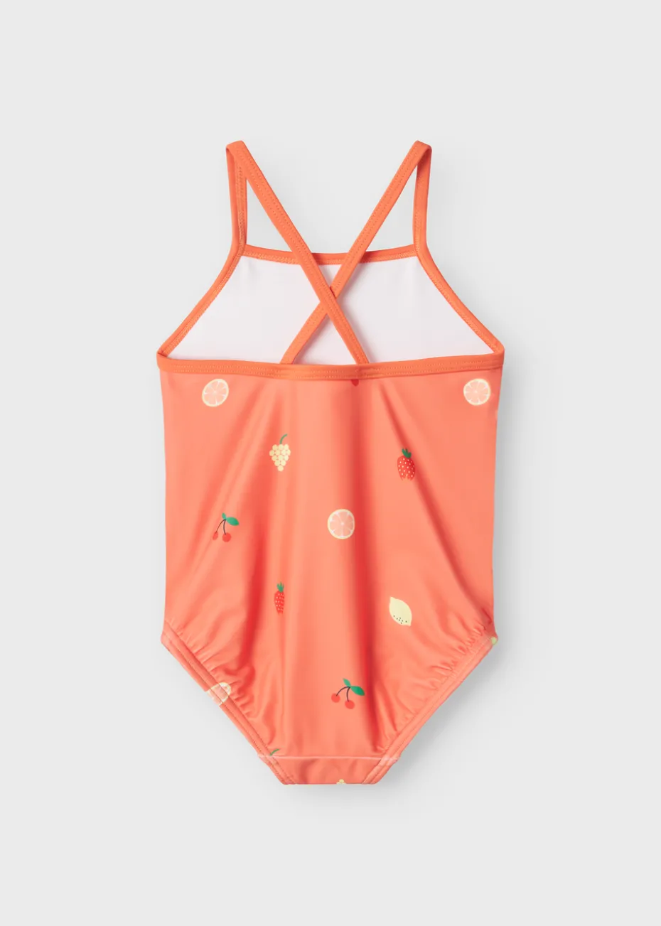 Name It Girls Coral Fruit Swimsuit (9mths-8yrs)