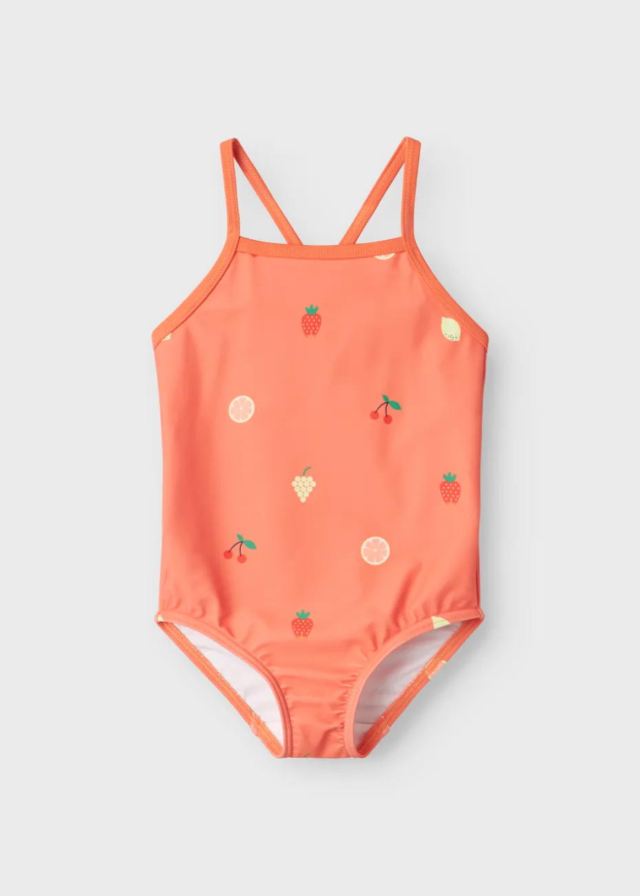 Name It Girls Coral Fruit Swimsuit (9mths-8yrs)
