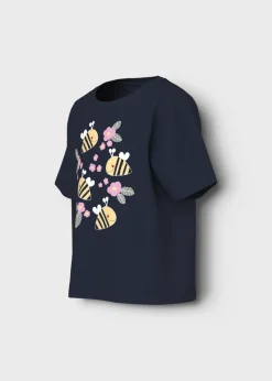 Name It Girls Navy Bee T-Shirt (1.5-8yrs)