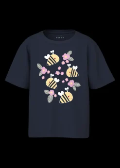 Name It Girls Navy Bee T-Shirt (1.5-8yrs)